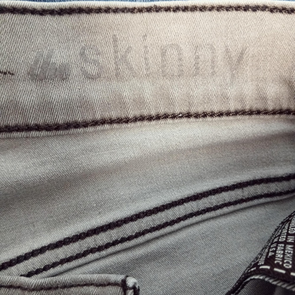 7 For All Mankind Jeans Womens 24 Gray The‎ Skinny Stretch Denim Five Pocket - Picture 9 of 11